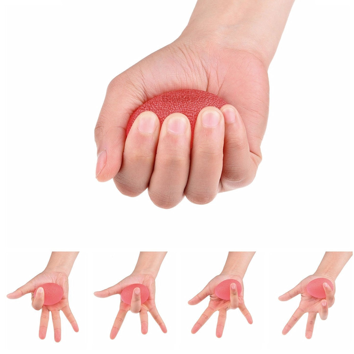 Hand And Finger Grip Strengthener Egg Shaped Balls- Set of 3 Resistances