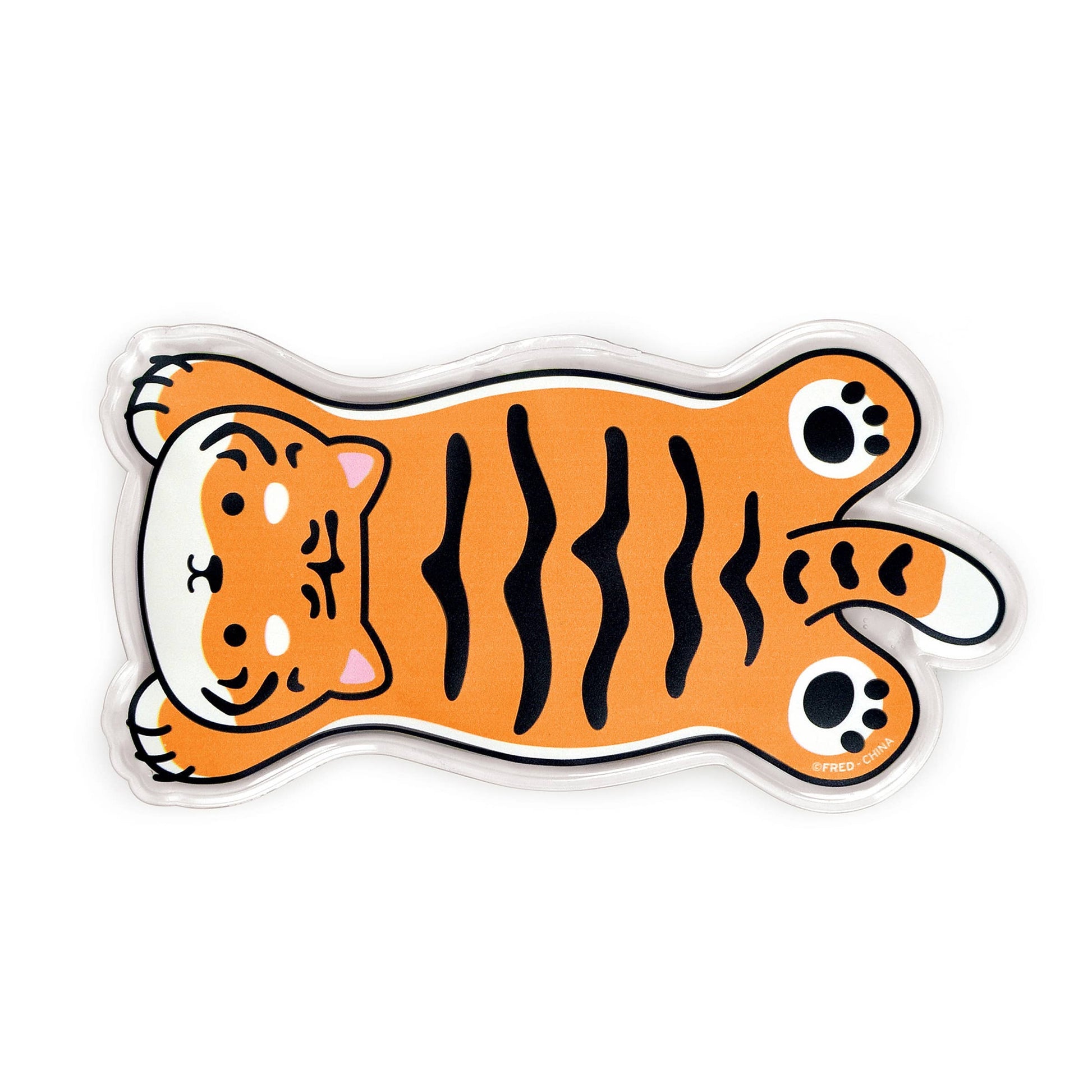 Tiger face cooling gel eye mask sticker-style graphic