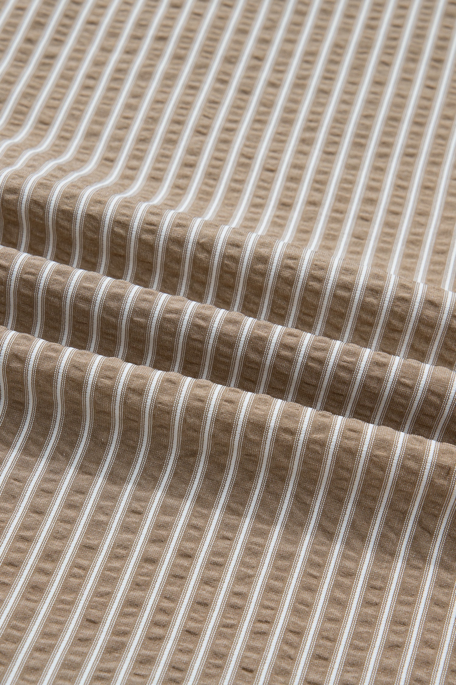 Khaki stripe woven fabric with white pinstripe texture