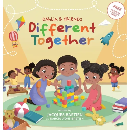 Children's hardcover storybook, illustrated cover titled Different Together