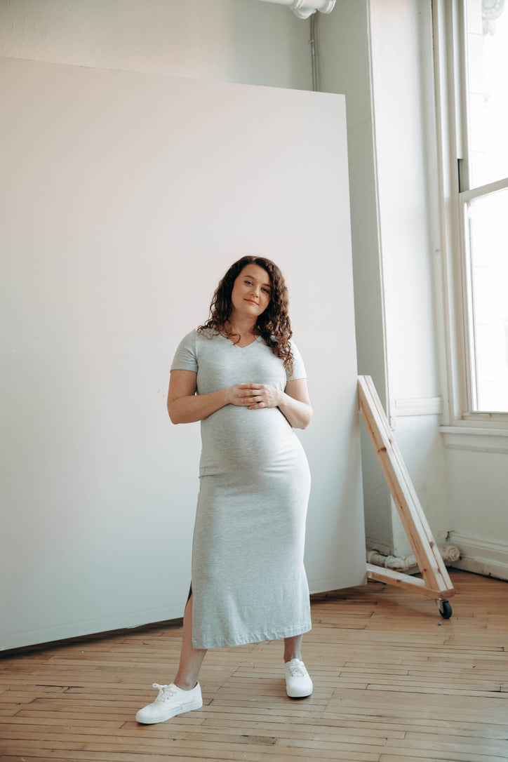 Everyday Breastfeeding Dress - Americano Brown