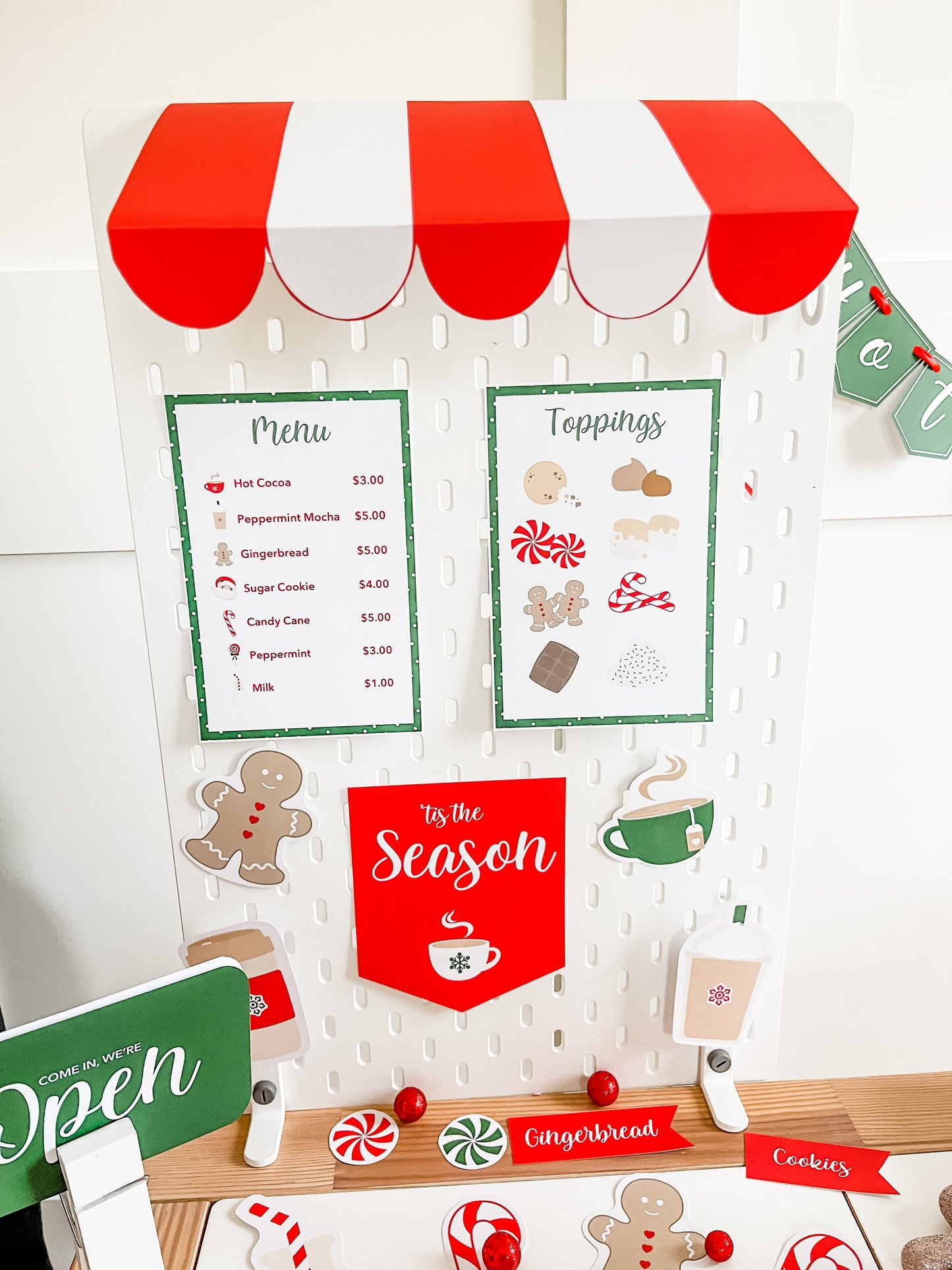 Red & White Hot Cocoa Dramatic Play Printables