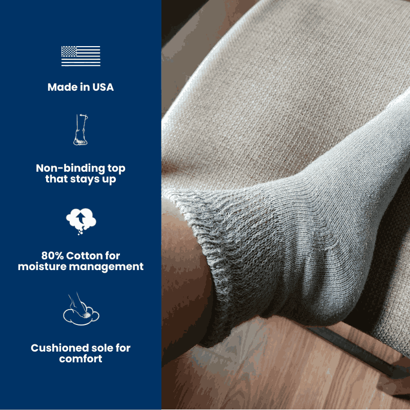 Women's Cotton Diabetic Ankle Socks (6 Pair) DSC