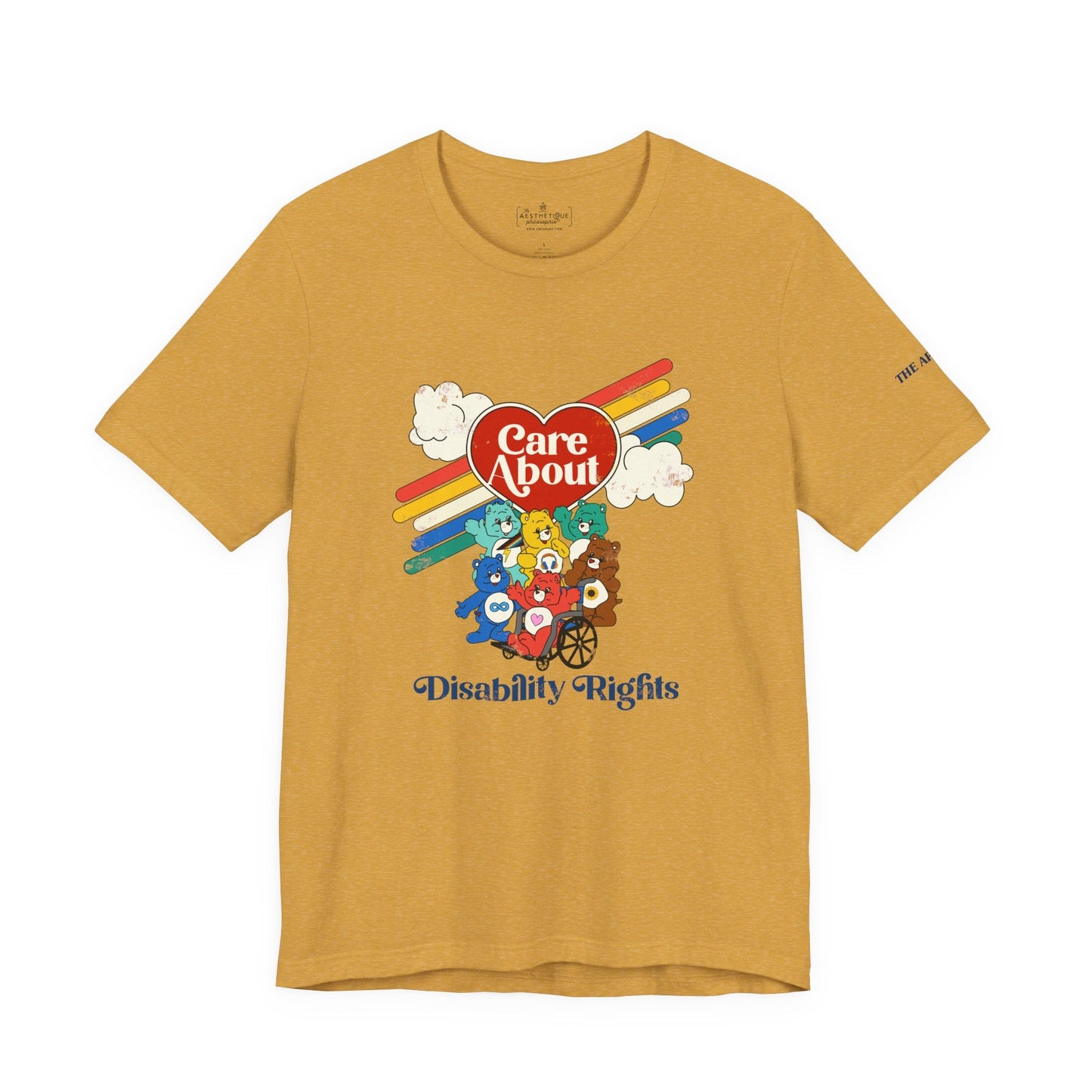 Care About Disability Rights - Retro 80s Vibe - Unisex Jersey Short Sleeve Tee