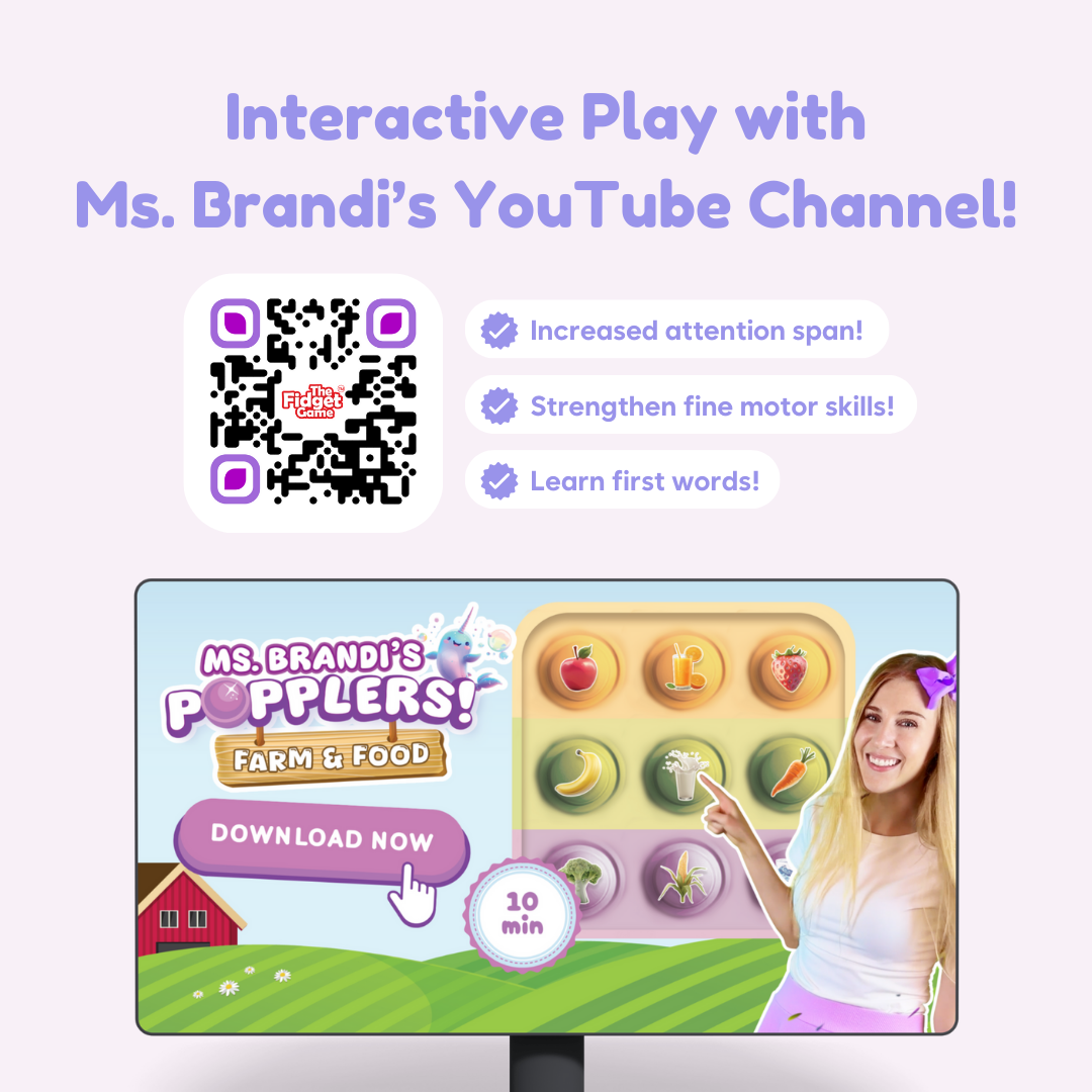Popplers Farm & Food box and fidget mat with Ms. Brandi’s YouTube prompt