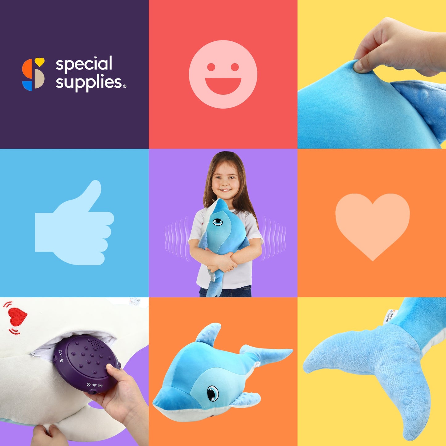 Sensory Vibrating Pillow-Whale