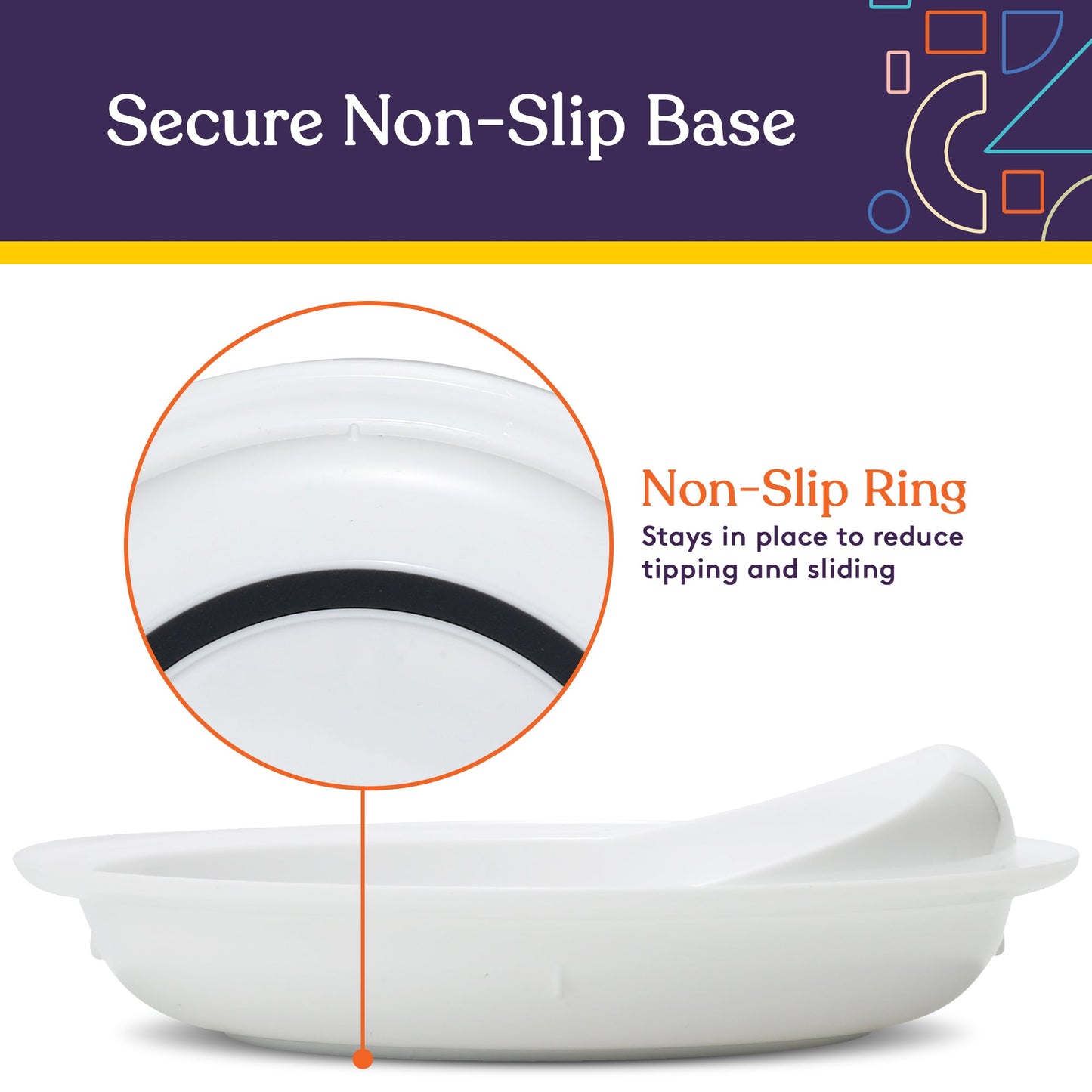 Spill-Proof Scoop Plates – White (2 Pack) Special Supplies