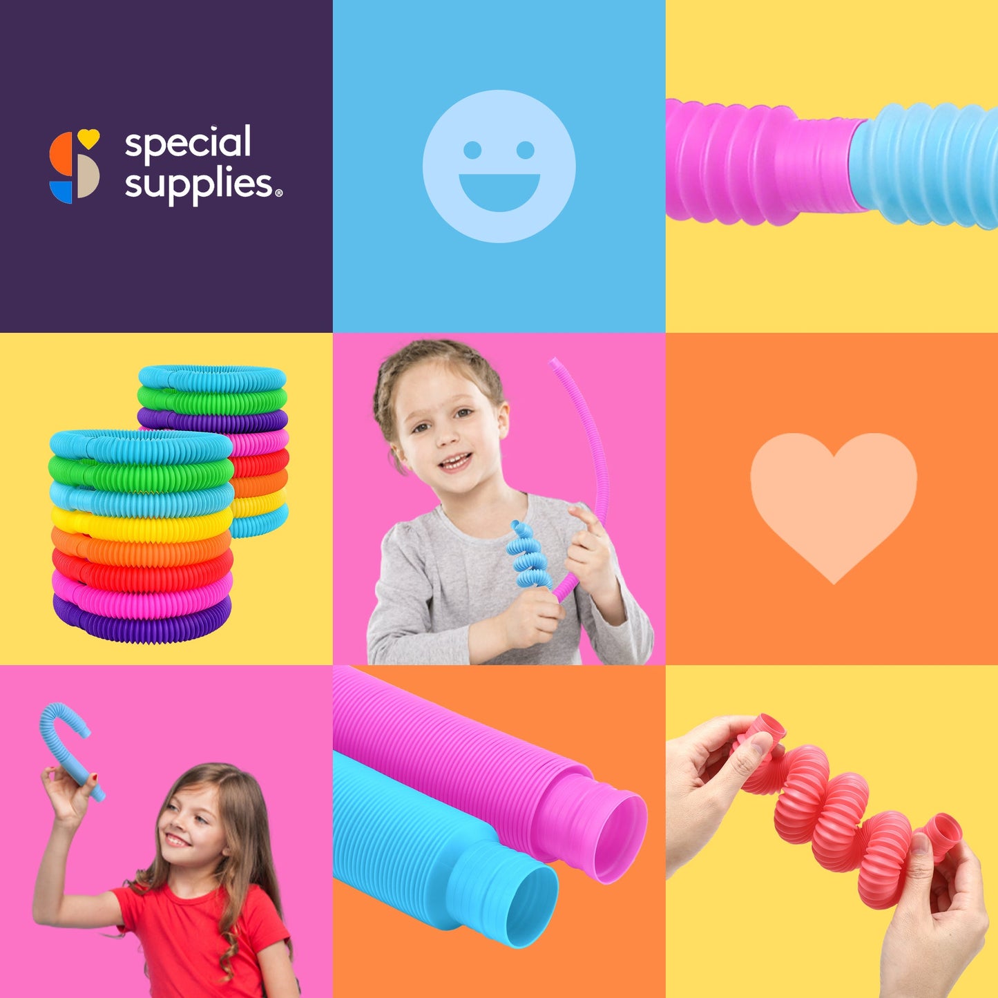 Pop Tubes (Multi-Color): 16 Pack