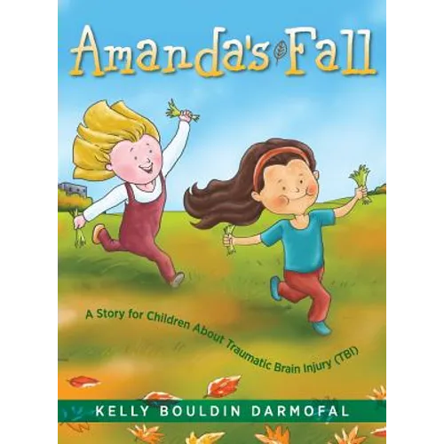 Children's hardcover book with illustrated cover showing two kids running outdoors