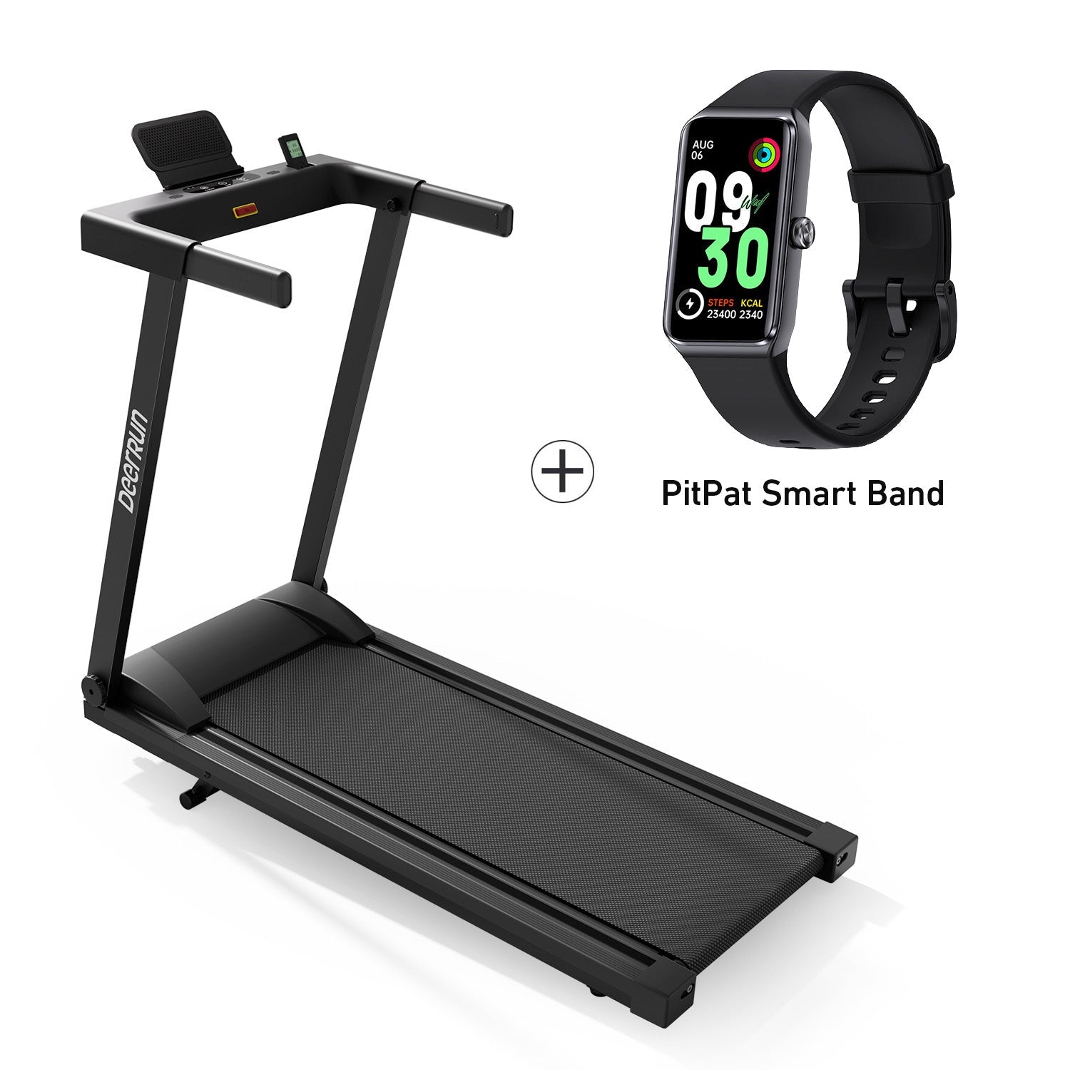 DeerRun All-New 2026 A1 Pro Move+ Smart Foldable Treadmill with 6% Incline & NFC | 350 lbs, 10 mph, Black DeerRun®