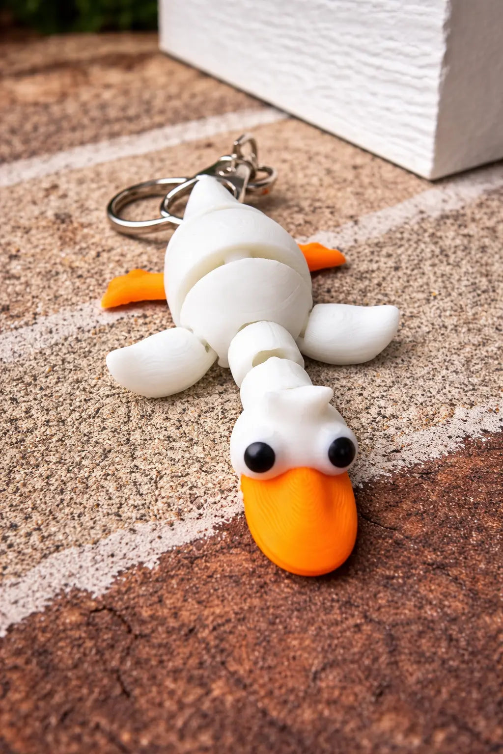 Articulated Duck Fidget Keychain – Clicker Toy Main Street Collective