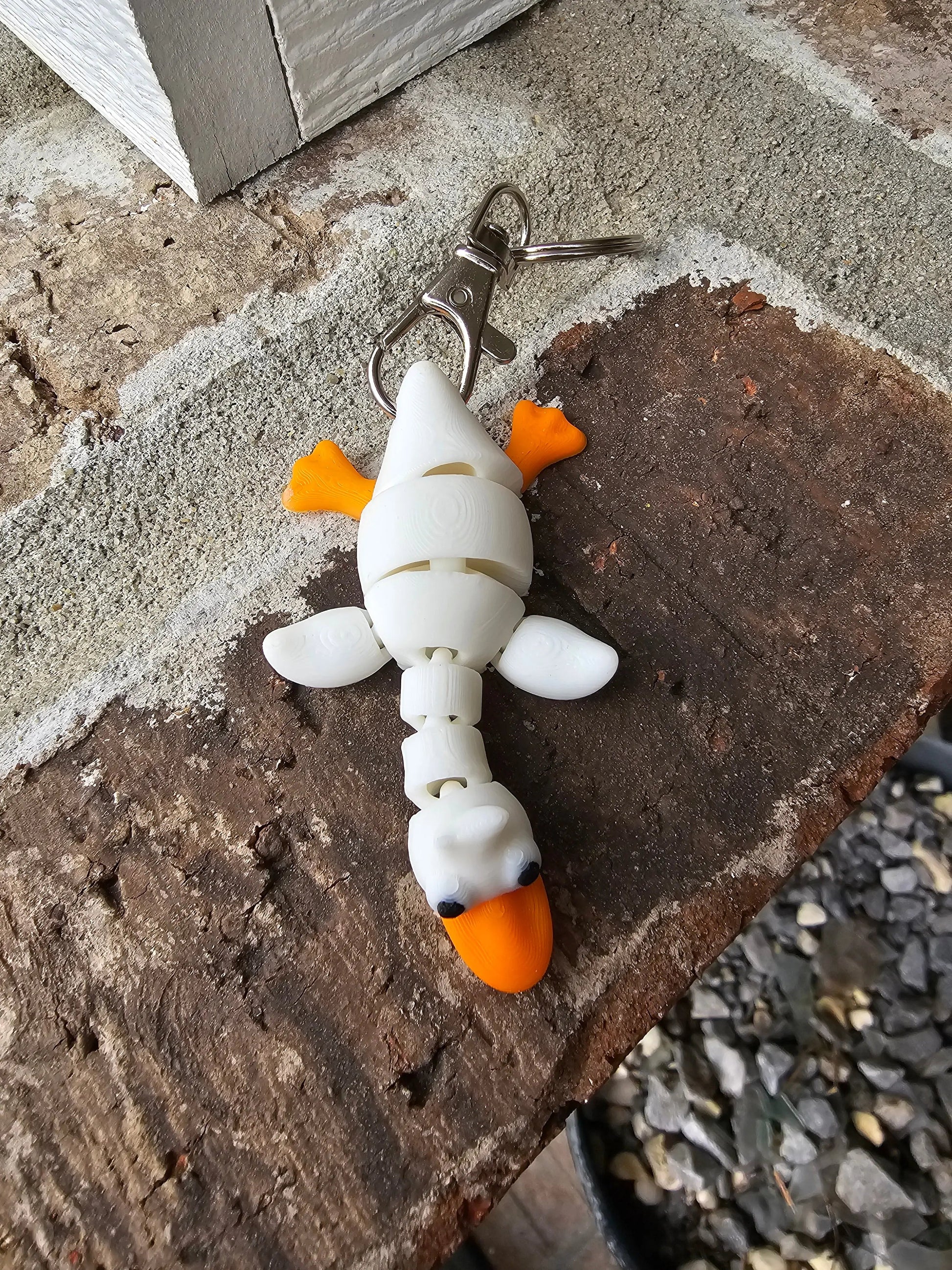 Articulated Duck Fidget Keychain – Clicker Toy Main Street Collective