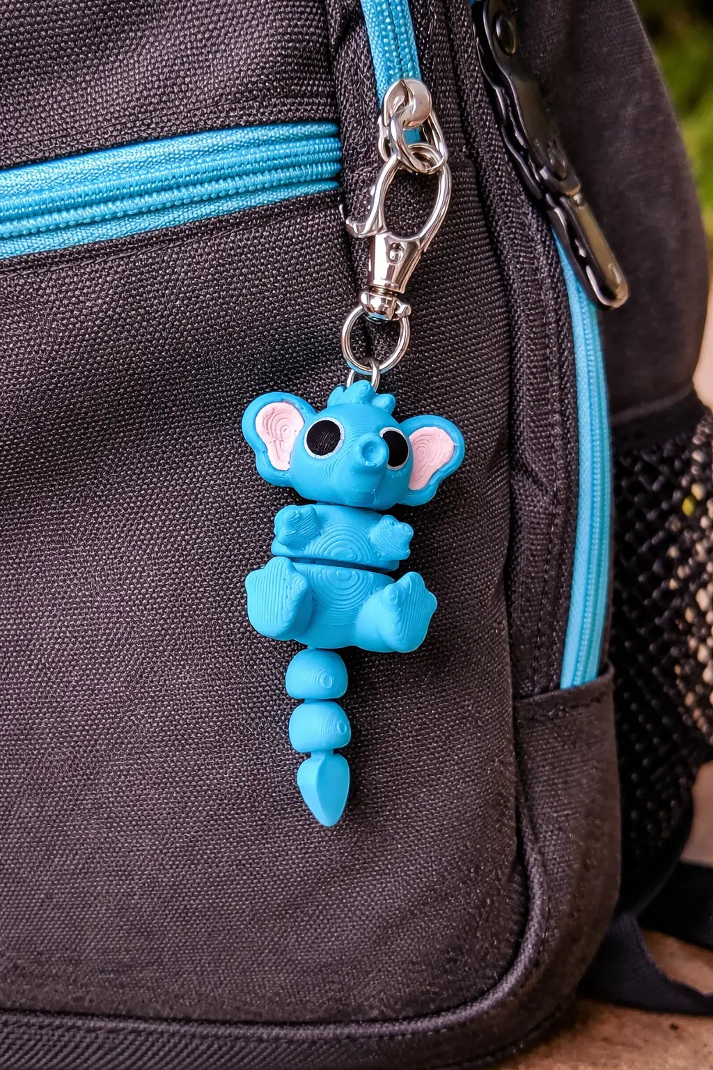 The Tween Space Articulated Elephant Fidget Keychain — Sensory Toy | 3D Printed Main Street Collective