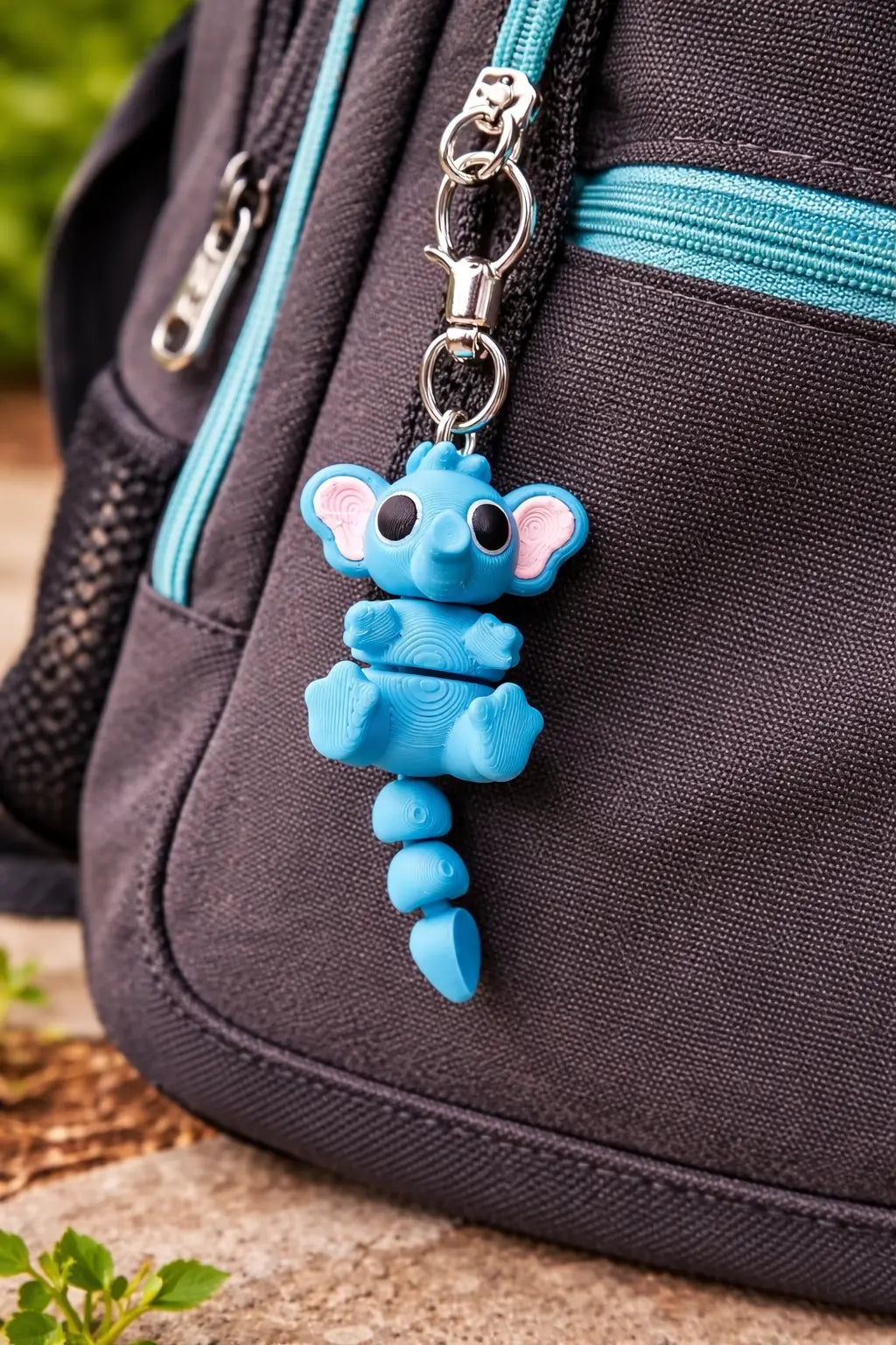 The Tween Space Articulated Elephant Fidget Keychain — Sensory Toy | 3D Printed Main Street Collective