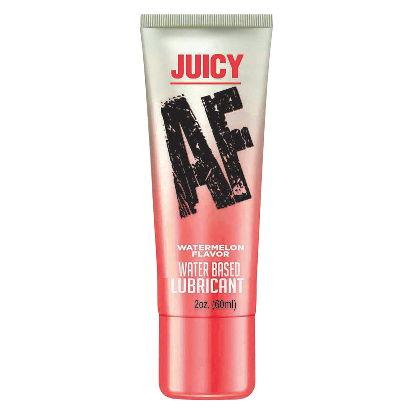 Water-based watermelon flavored lubricant tube, 2 oz, with screw cap