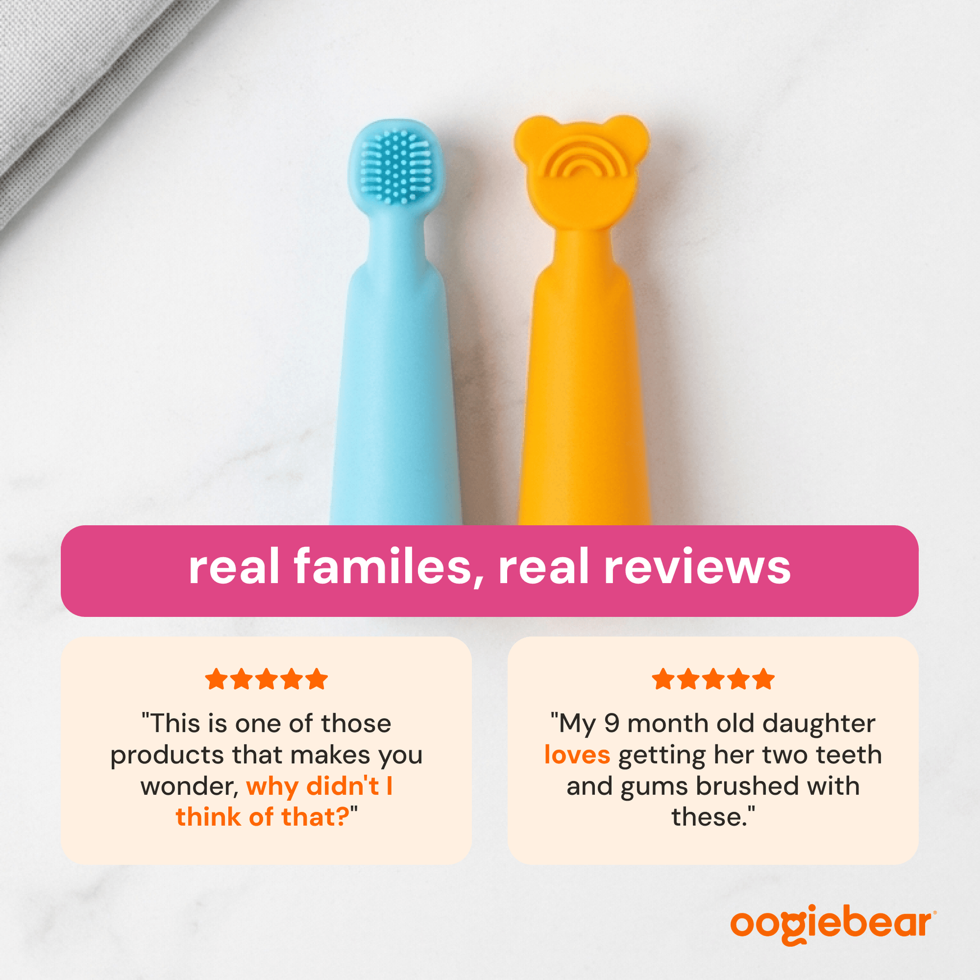 baby finger brush and tongue scraper oogiebear