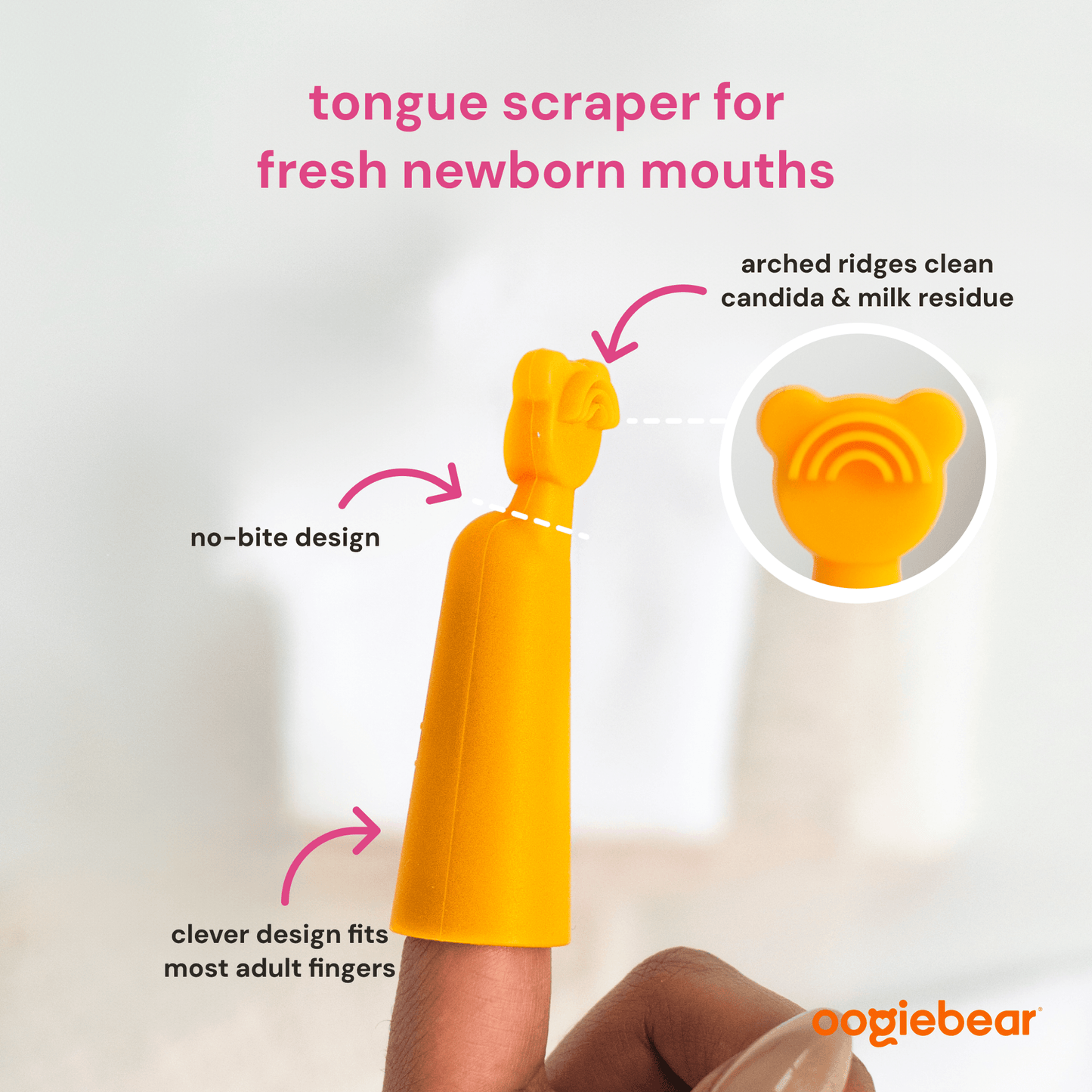 baby finger brush and tongue scraper oogiebear