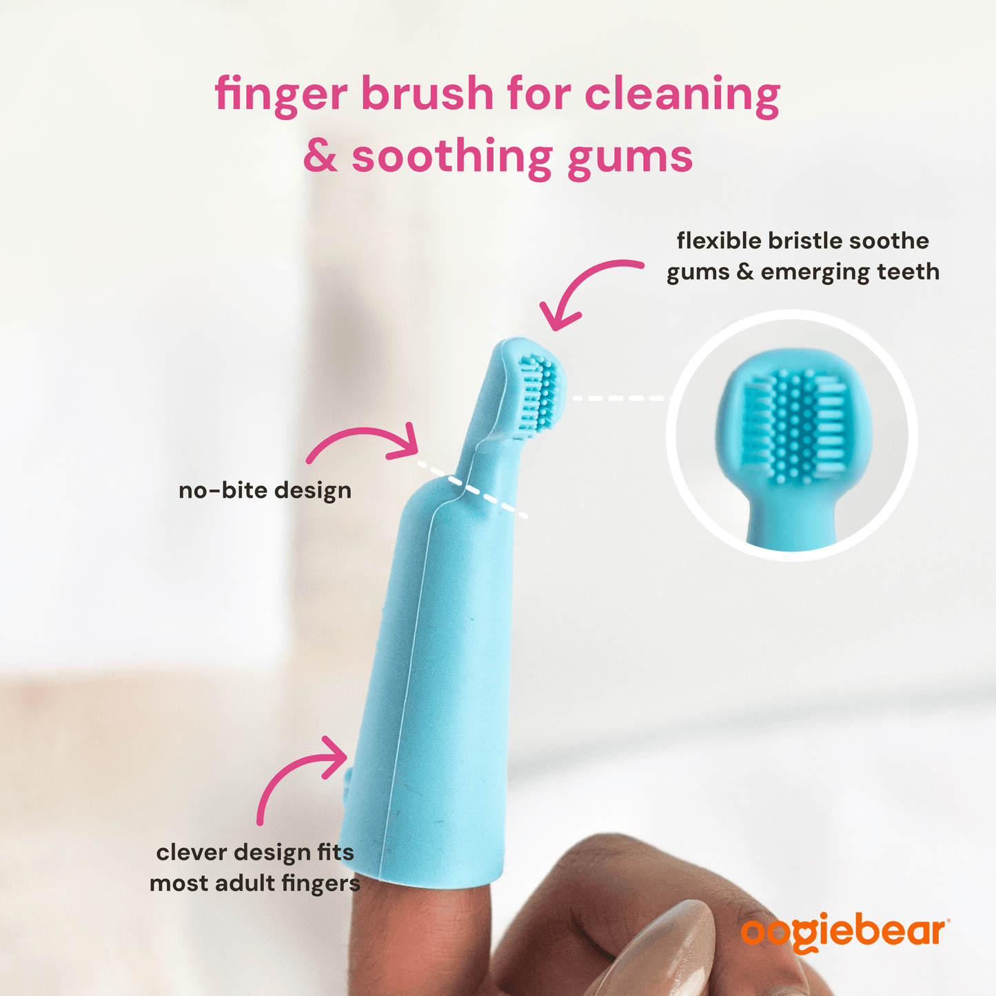 baby finger brush and tongue scraper oogiebear