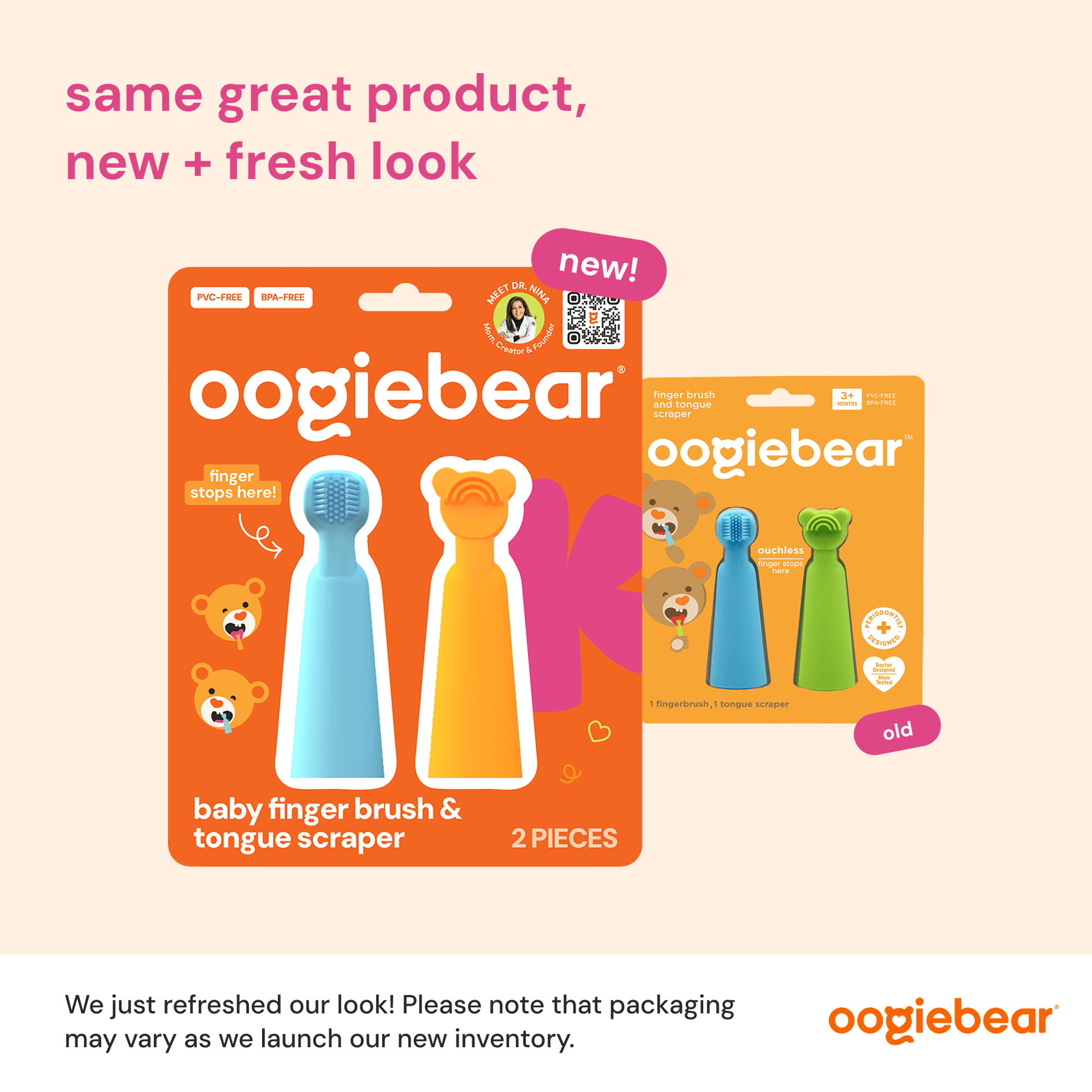baby finger brush and tongue scraper oogiebear