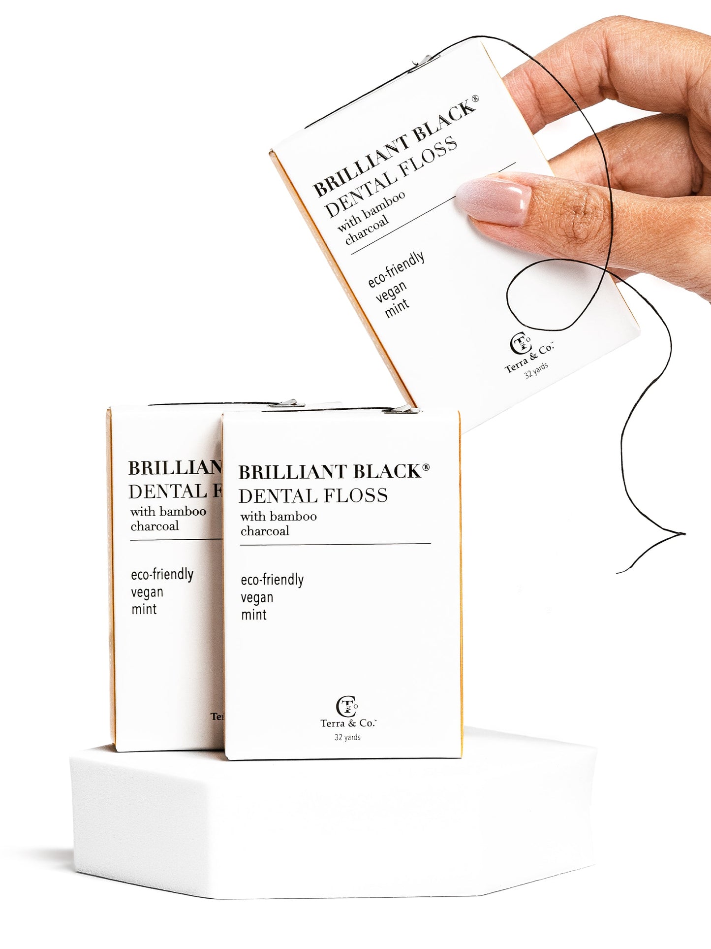 Brilliant Black® Floss – Whitens Between Teeth Naturally Terra & Co.