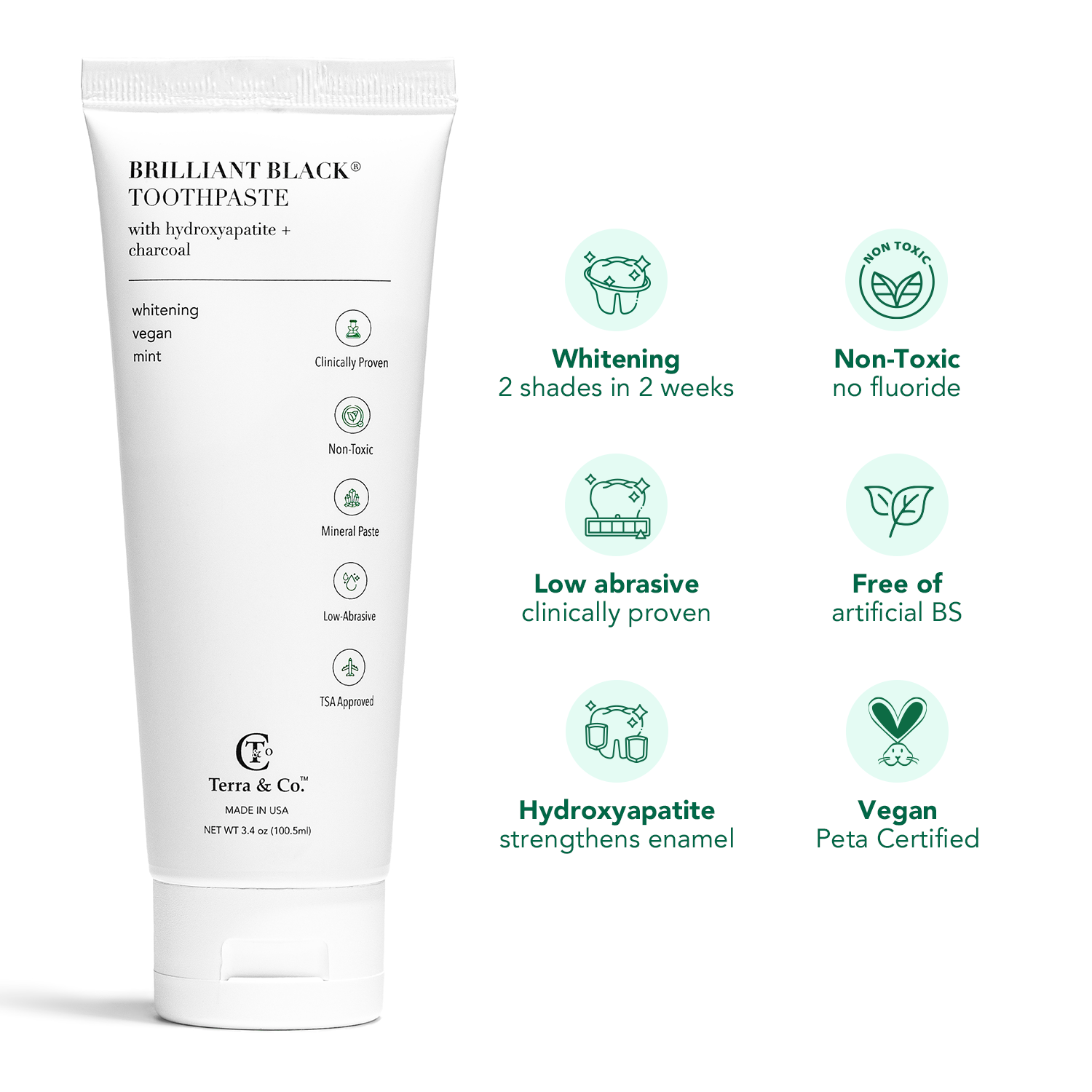 Charcoal Oil Pulling + Hydroxyapatite Toothpaste Bundle Terra & Co.