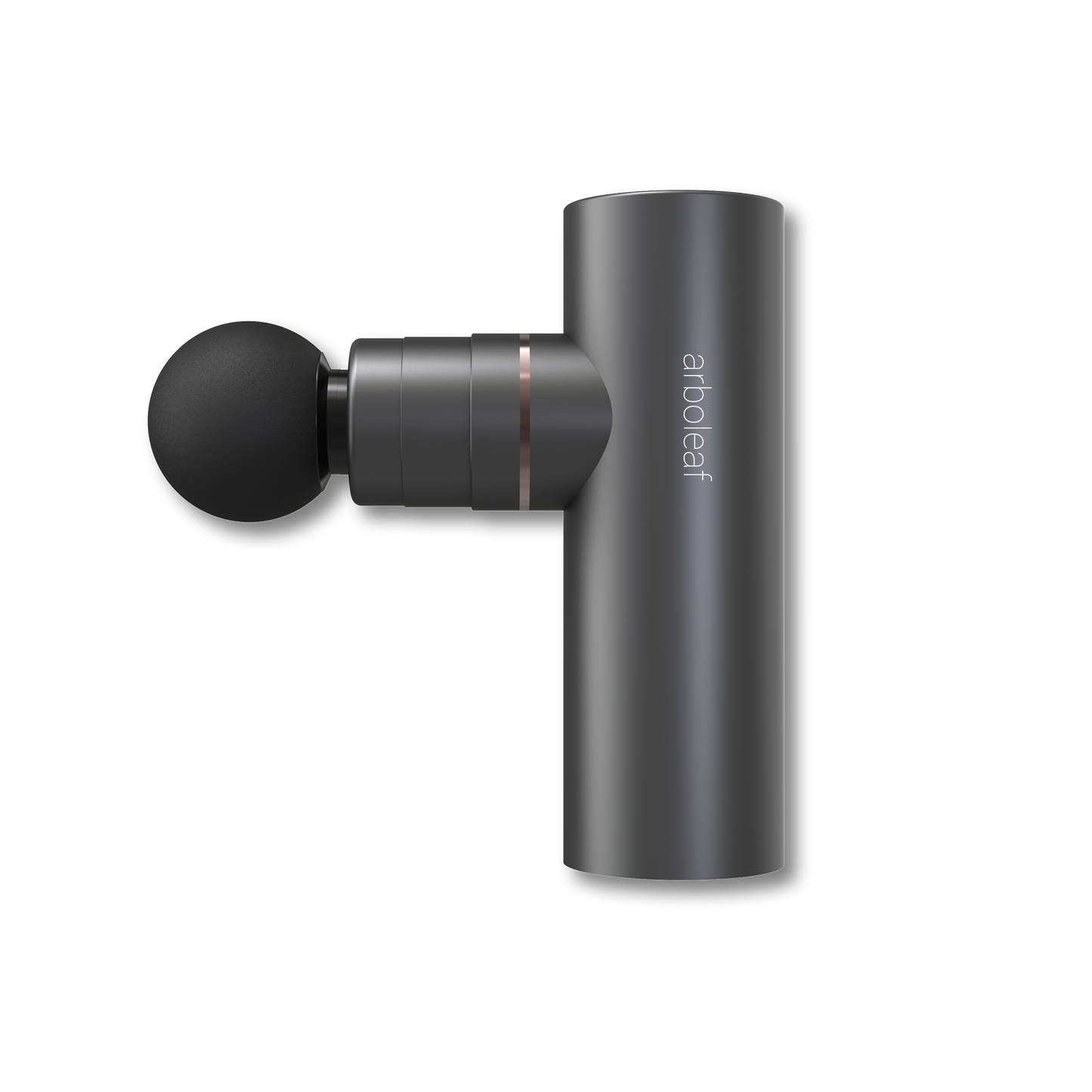 Abrodea CM20C massage gun, black cylindrical body with round massage head