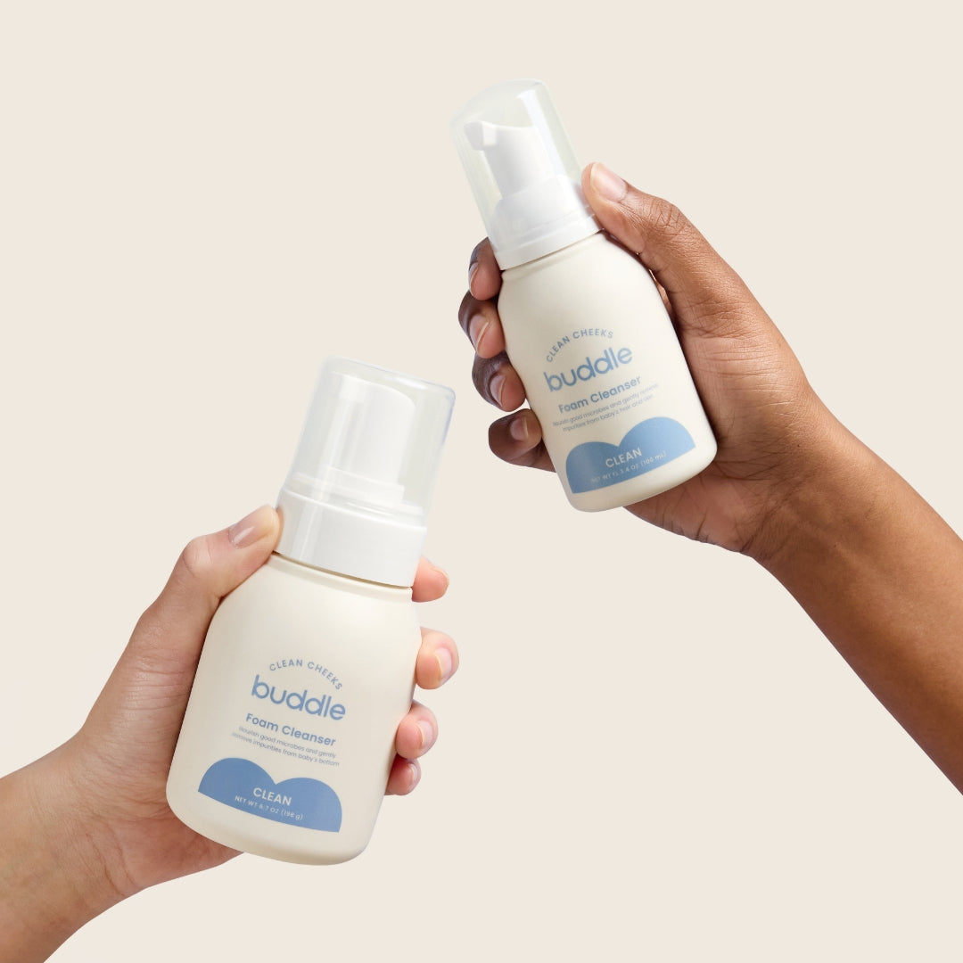 buddle foam cleanser bottle with white pump