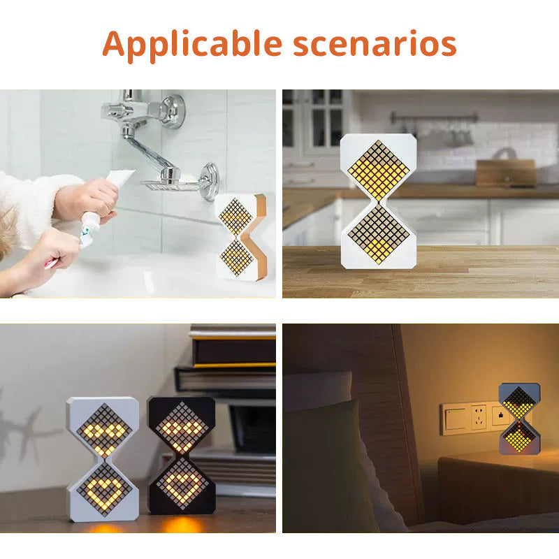 Cyber-style LED electronic sand timer: gravity-sensing, 1-30min countdown, tech decompression toy V.I.P Digital Presence