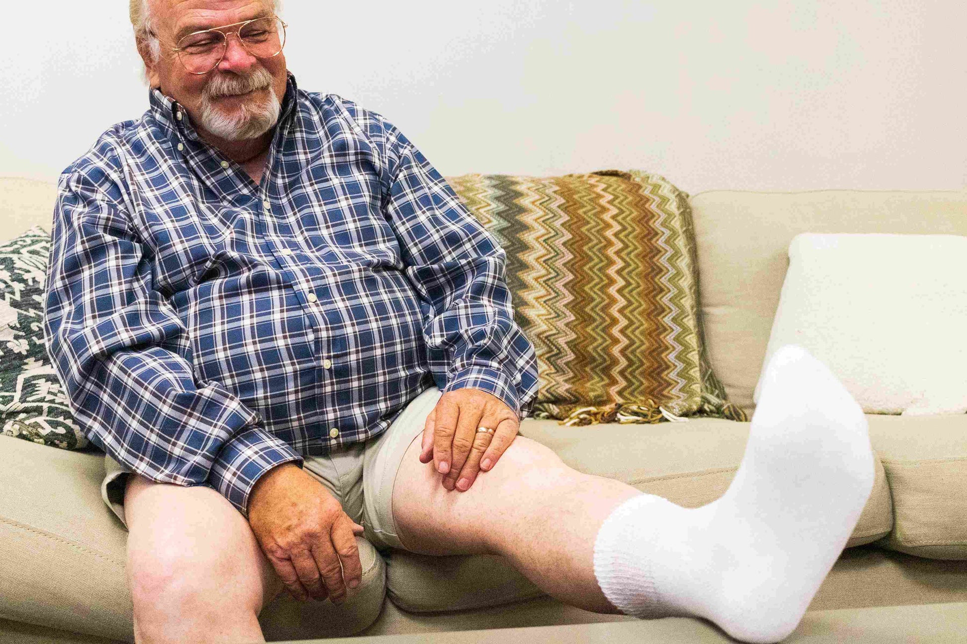 Men's Cotton Diabetic Ankle Socks (6 Pair) DSC