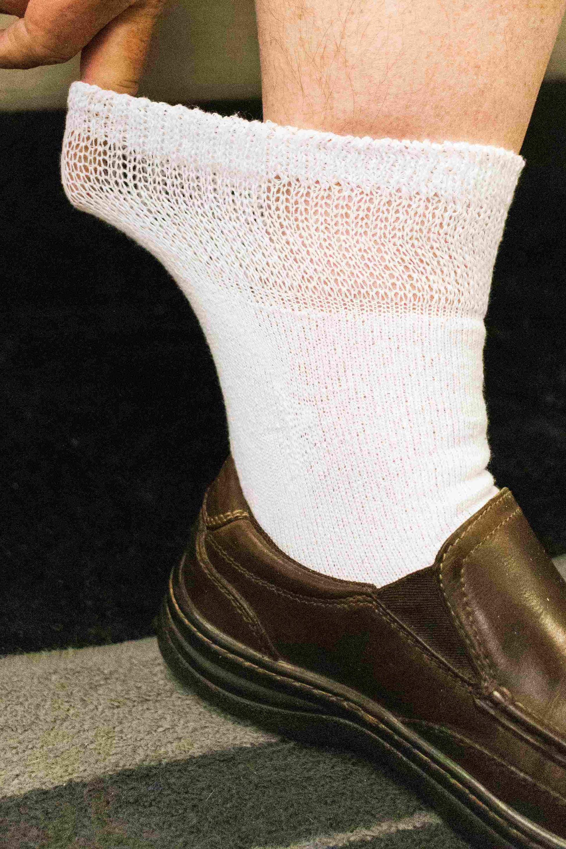 Men's Cotton Diabetic Ankle Socks (6 Pair) DSC