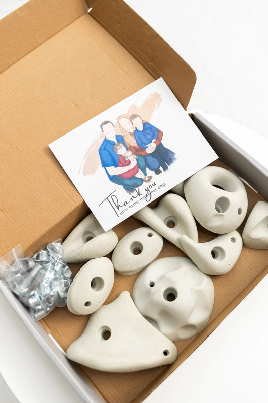 Out of Stock! Pre-Order only - Premium Rock Climbing Holds (Moon Rocks) - Everett & Avery Co. - Indoor Climbing Wall - Rock Climbing Holds for Kids