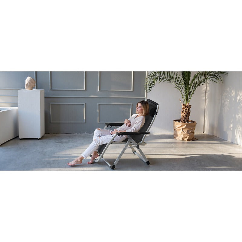 Zero Gravity Recliner Chair Foldable Patio Lounge w/Cup Holder & Cushion 2Dropme