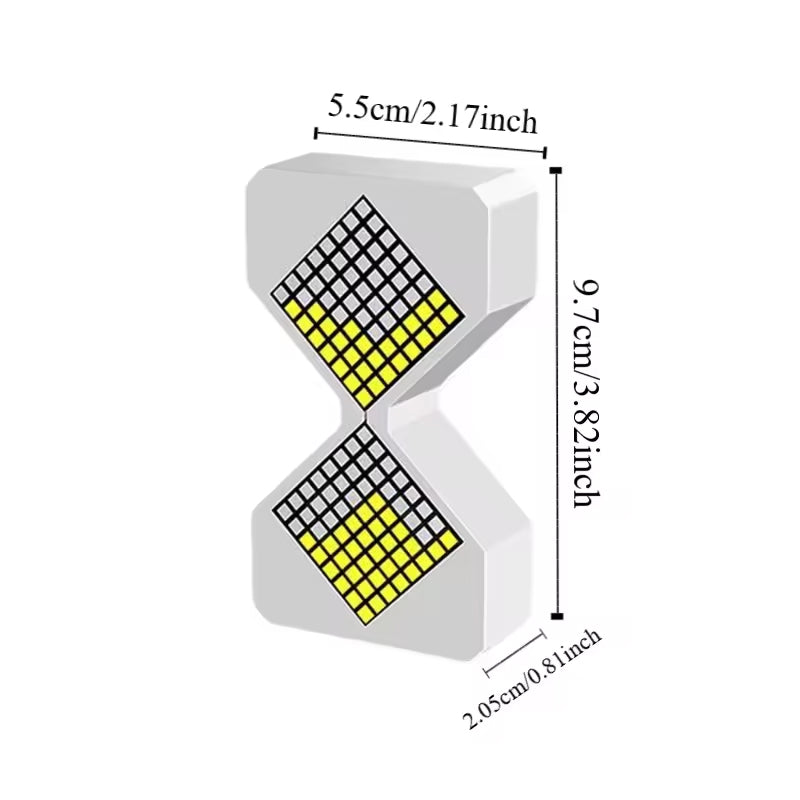 Cyber-style LED electronic sand timer: gravity-sensing, 1-30min countdown, tech decompression toy V.I.P Digital Presence