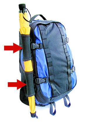 Umbrella Holder-Set – Universal, Weatherproof Mount for Trekking Umbrellas or Poles | Easily Attaches to Backpack Straps for Hands-Free Hiking and Outdoor Adventures
