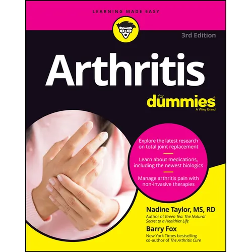 Arthritis for Dummies 3rd edition paperback book, illustrated hand and joint cover