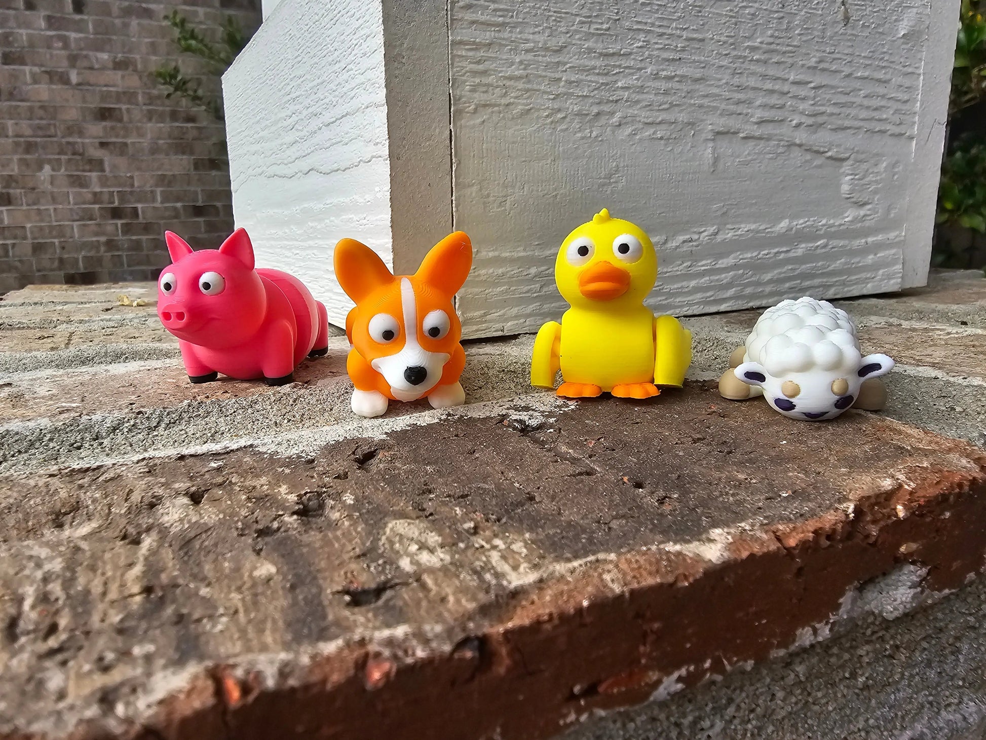 Farm Friends Articulated Fidget Pack — 4‑Piece 3D‑Printed Animal Fidget Toys Main Street Collective