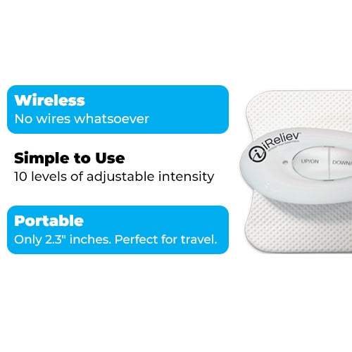 White controller resting on textured adhesive pad with UP/ON and DOWN/OFF controls