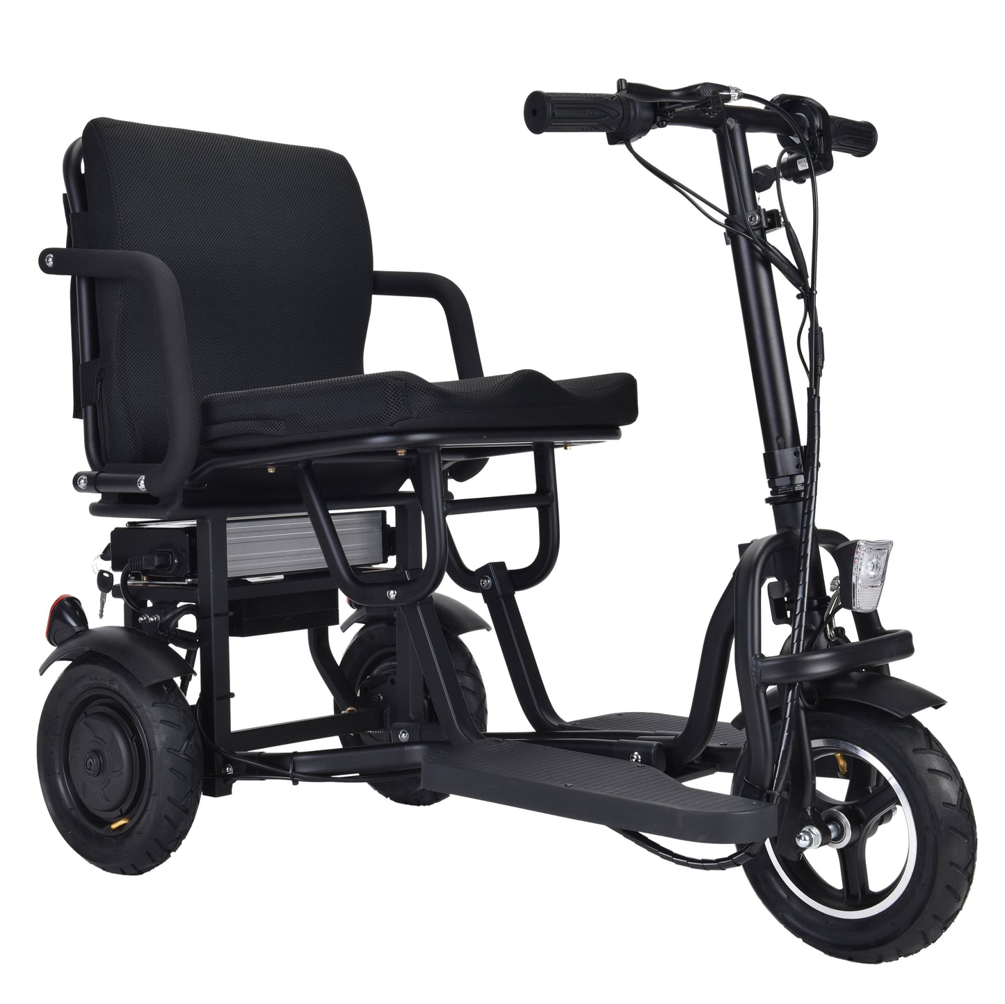 COUGAR (Black) Folding Electric Mobility Scooter 3 Wheel Lightweight Portable Power Travel Scooters