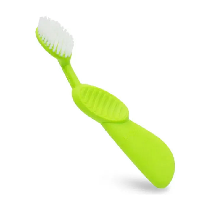 Radius Flex soft right-hand toothbrush, lime green handle with white bristles