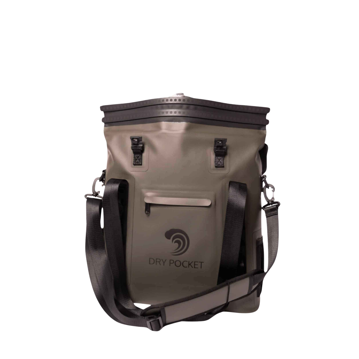 Waterproof floating tote cooler with dry pocket logo and dual carry handles