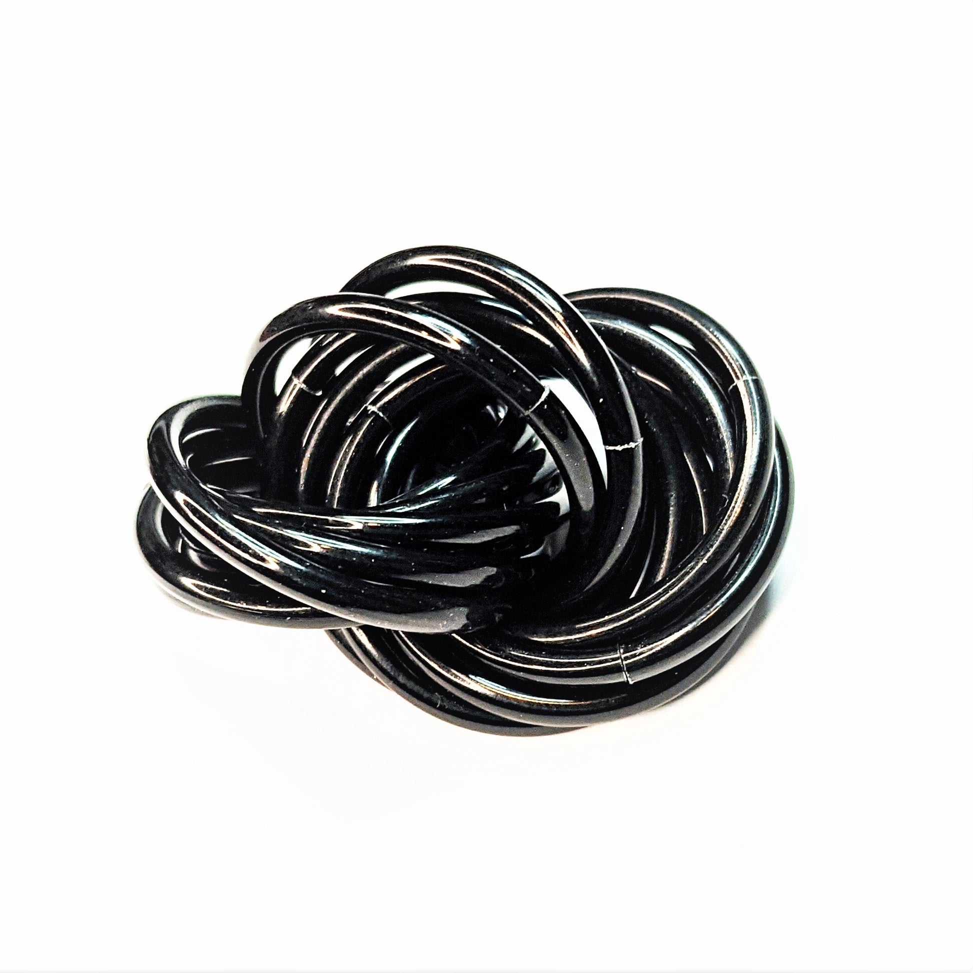 Möbii® SOLID Color Collection: Stress Ball, Stim Fidget Ball Desk Toy Steel Lynx
