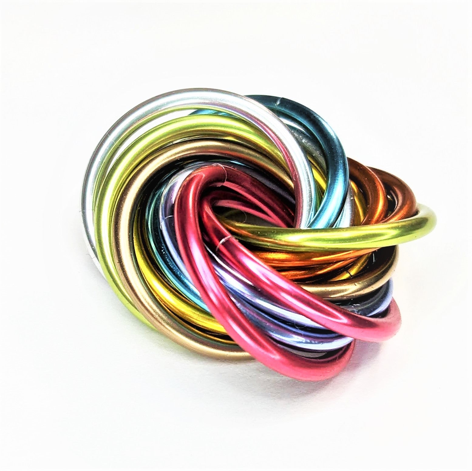 Möbii® RAINBOW Collection: Shiny Multicolor Fidget Stress Balls Steel Lynx
