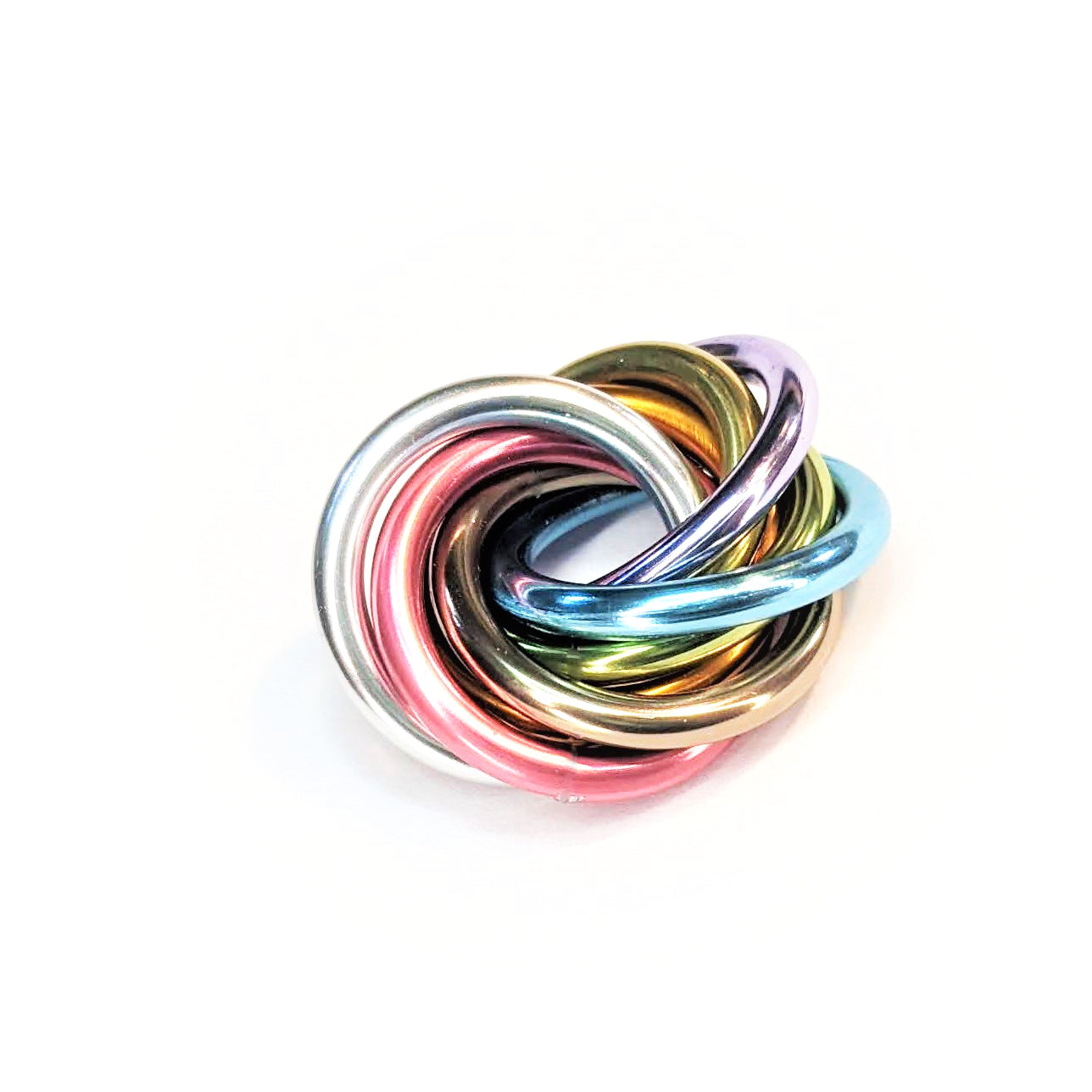 Möbii® RAINBOW Collection: Shiny Multicolor Fidget Stress Balls Steel Lynx