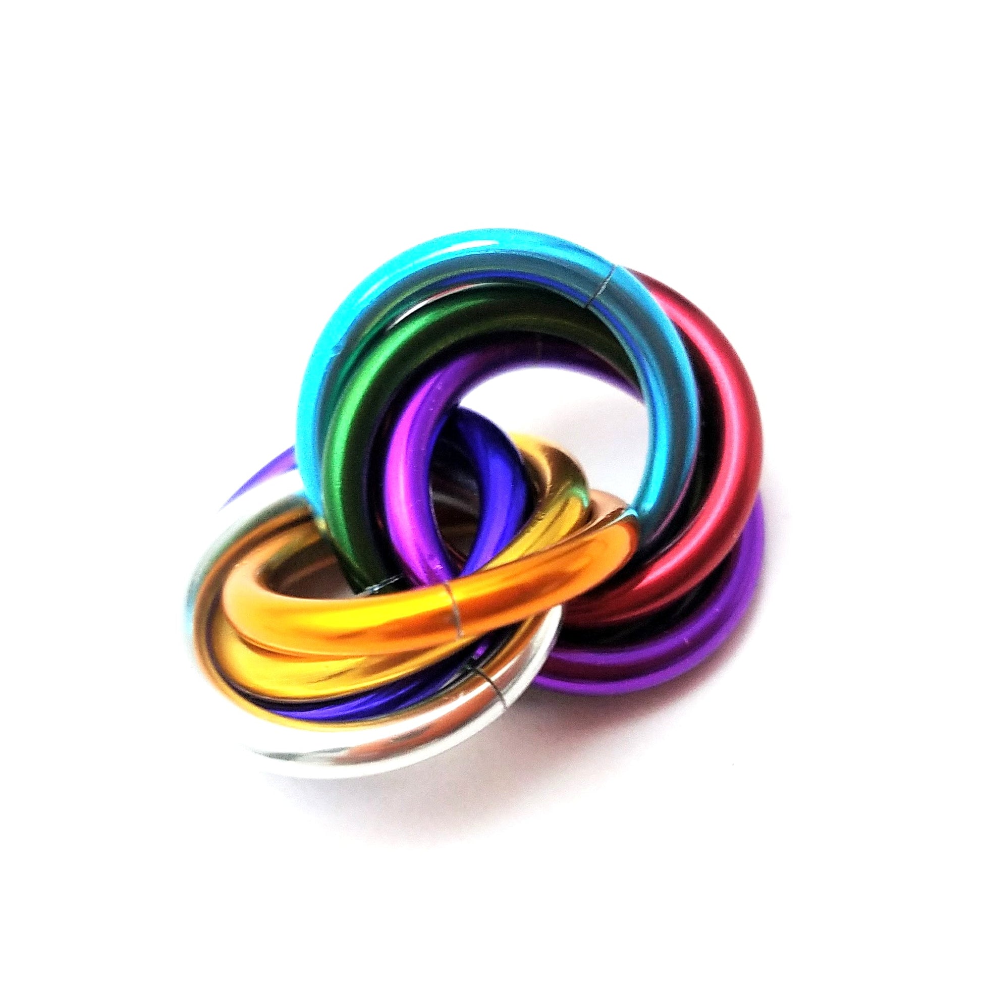 Möbii® PRIDE Collection: Shiny Multicolor Fidget Stress Balls Steel Lynx