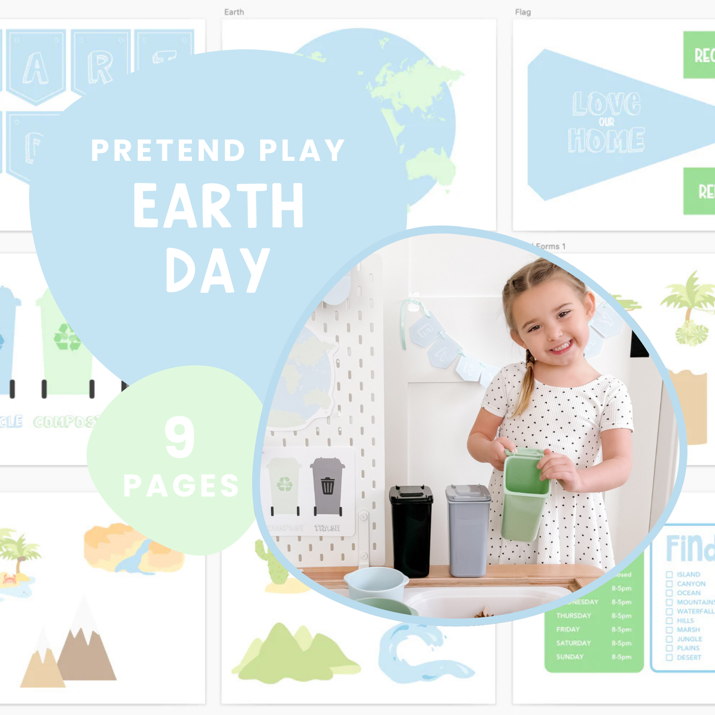 Earth Day Printable Dramatic Play Kit