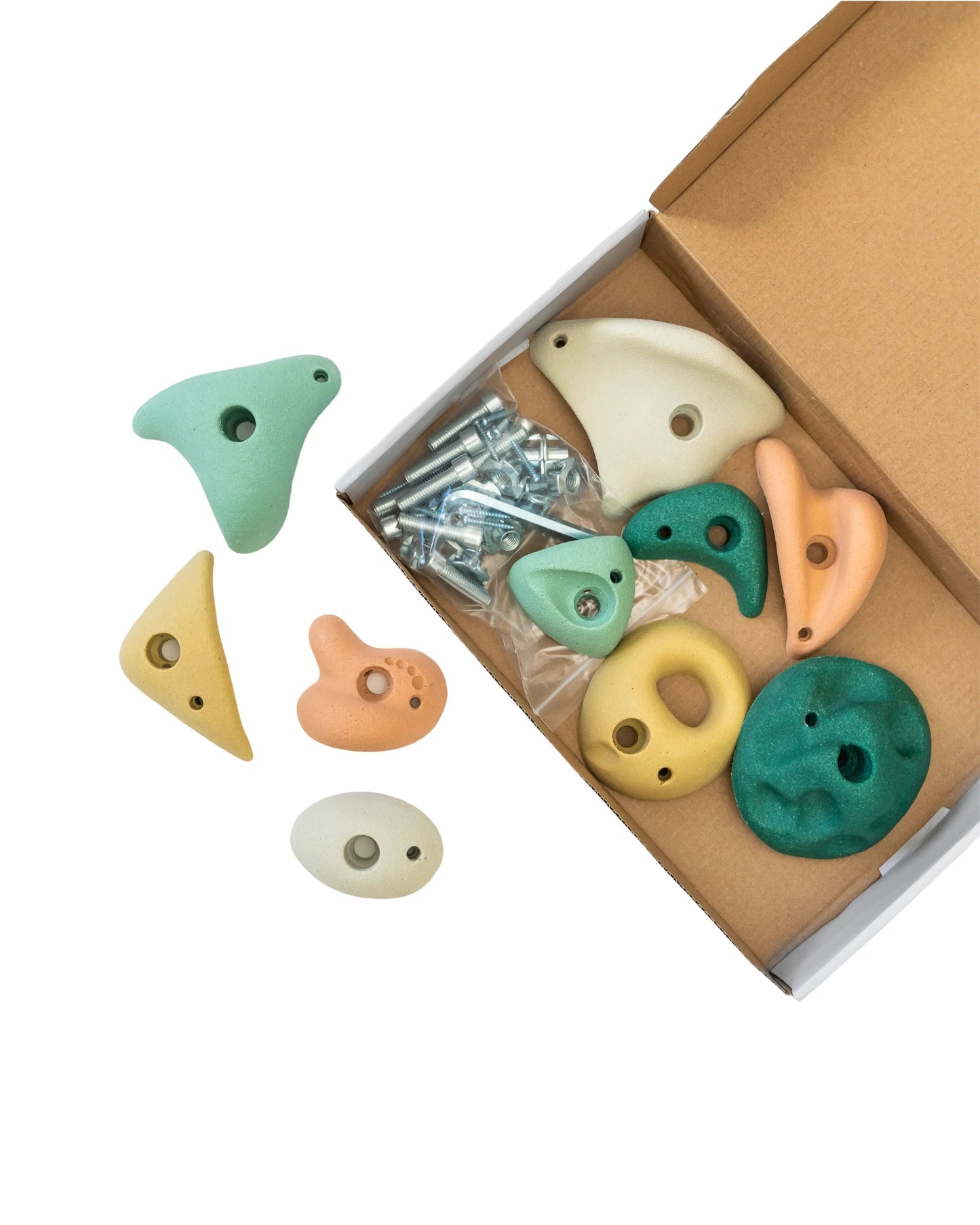 Out of Stock! Pre-Order only - Premium Rock Climbing Holds (Moon Rocks) - Everett & Avery Co. - Indoor Climbing Wall - Rock Climbing Holds for Kids