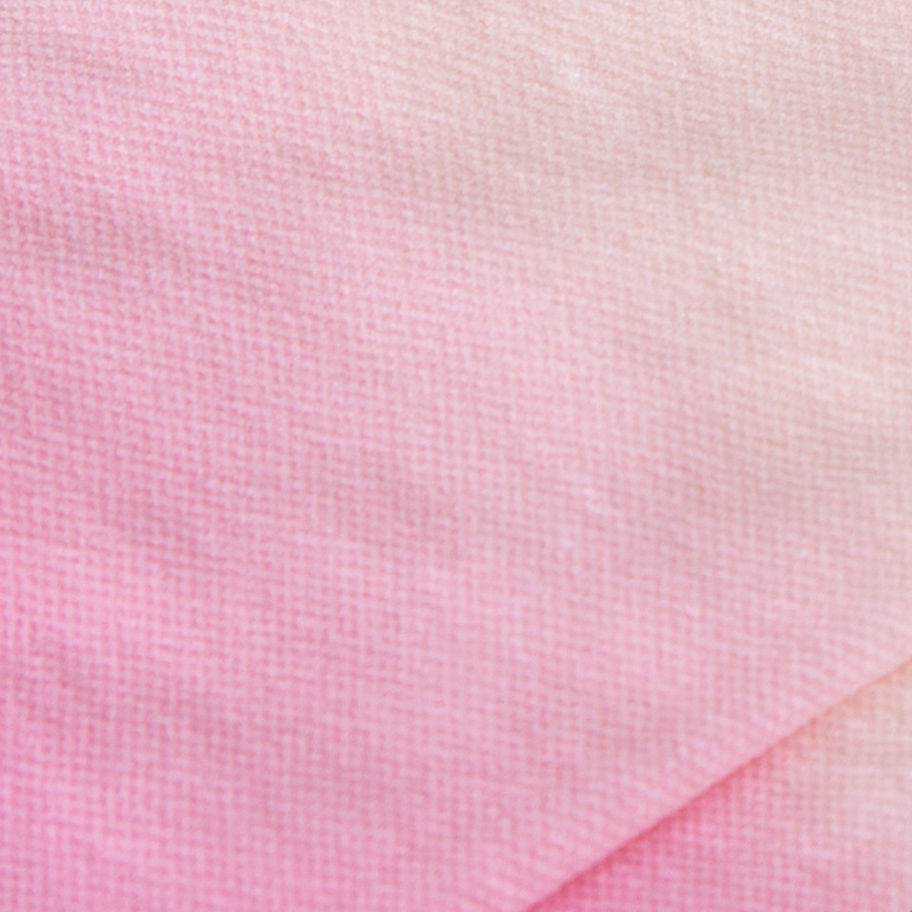 Knee-high compression sock knit fabric close-up, berry-to-rose ombre texture