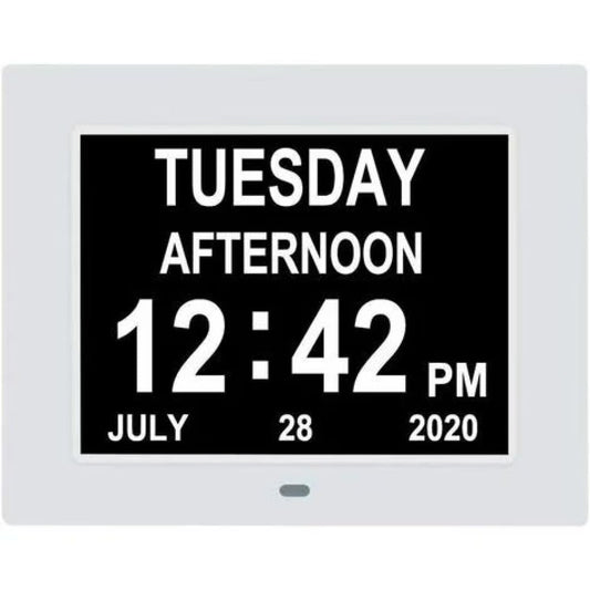 Day clock display: Tuesday afternoon 12:42 PM, July 28, 2020