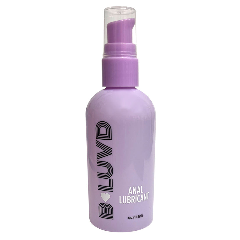 Purple anal lubricant bottle with pump cap, 4 fl oz (118 ml)