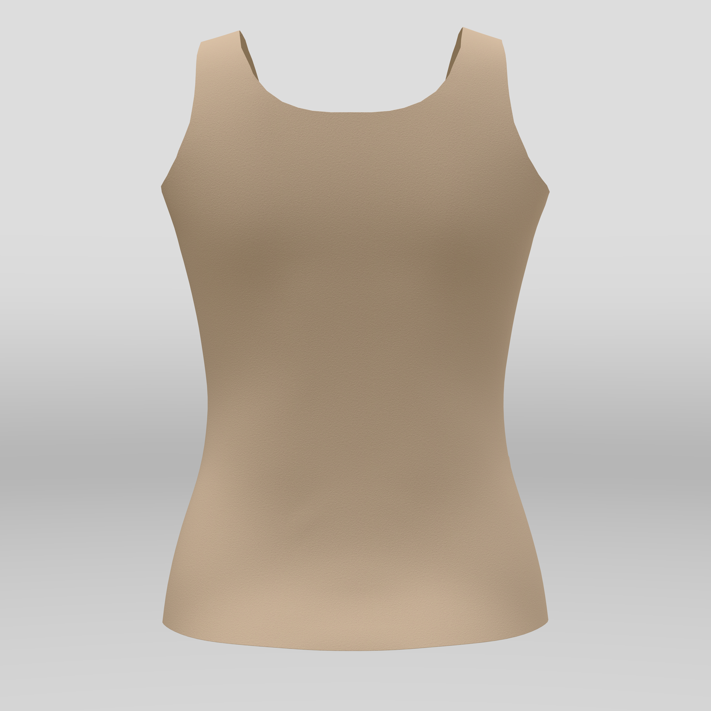 Nude reversible cami with wide scoop neckline and thin shoulder straps